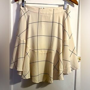 Club Mónaco 100% soie silk mini flare skirt